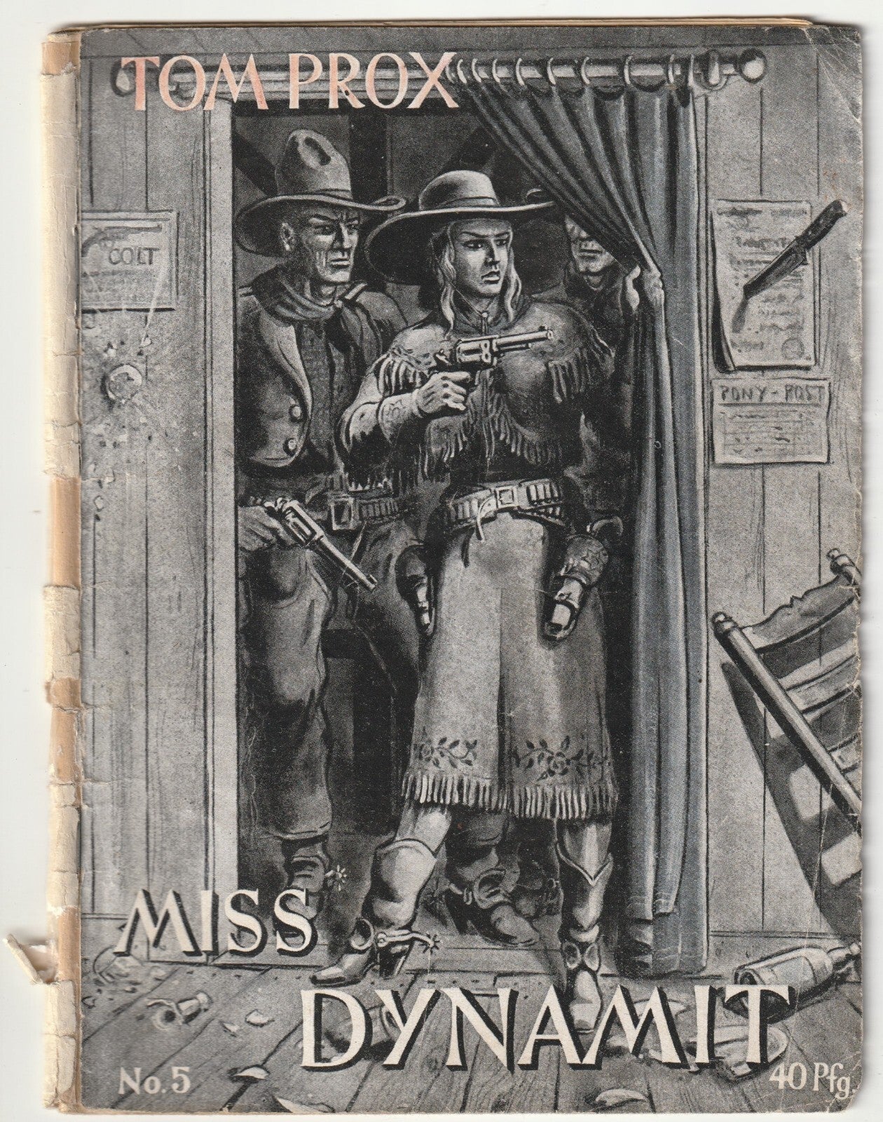 ✪ TOM PROX #4 Miss Dynamit, Uta Verlag 1950 ROMANHEFT