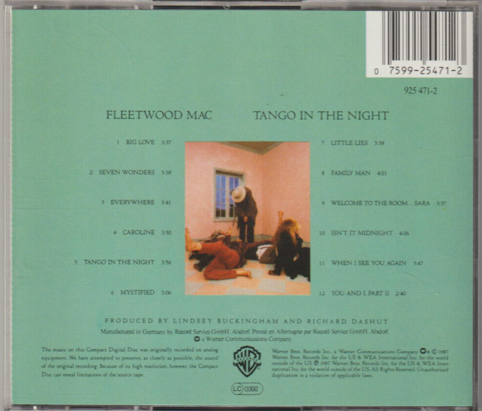Fleetwood Mac - Tango In The Night, Warner Bros. - 925 471-2 | CD | SEHR GUT