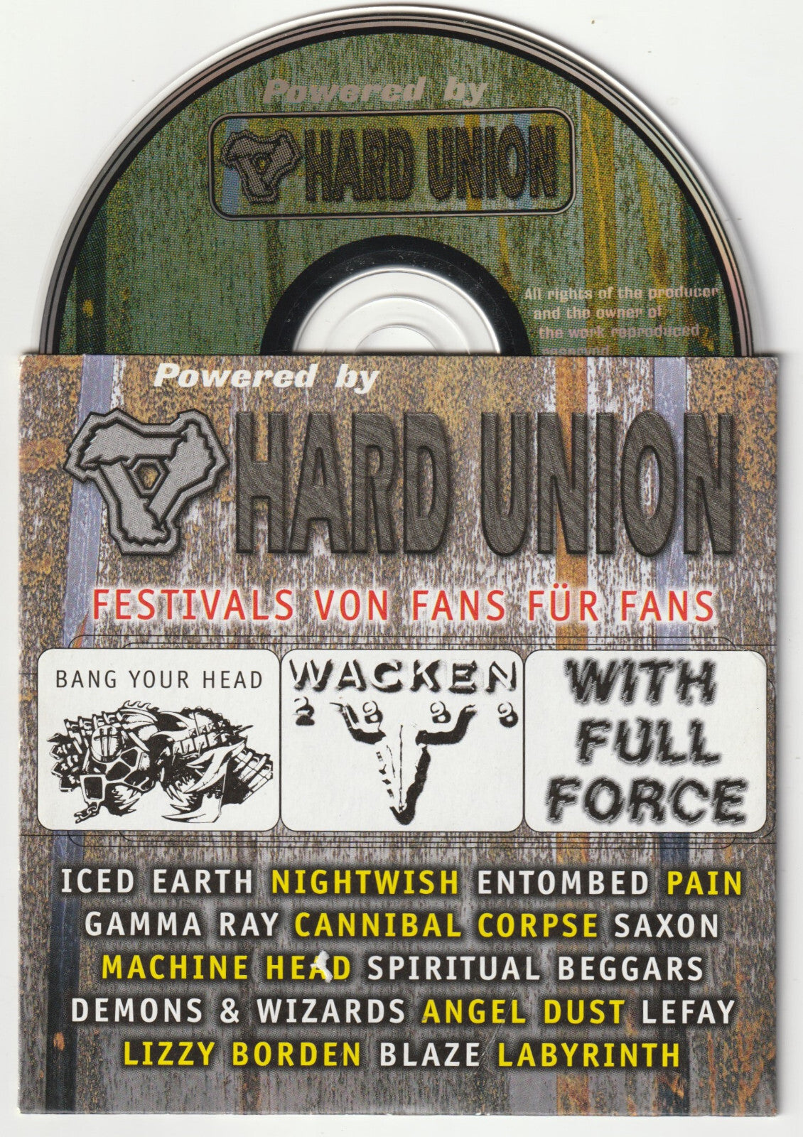 ✪ HARD UNION Festivals von Fans für Fans METAL CD-SAMPLER NM/VG+