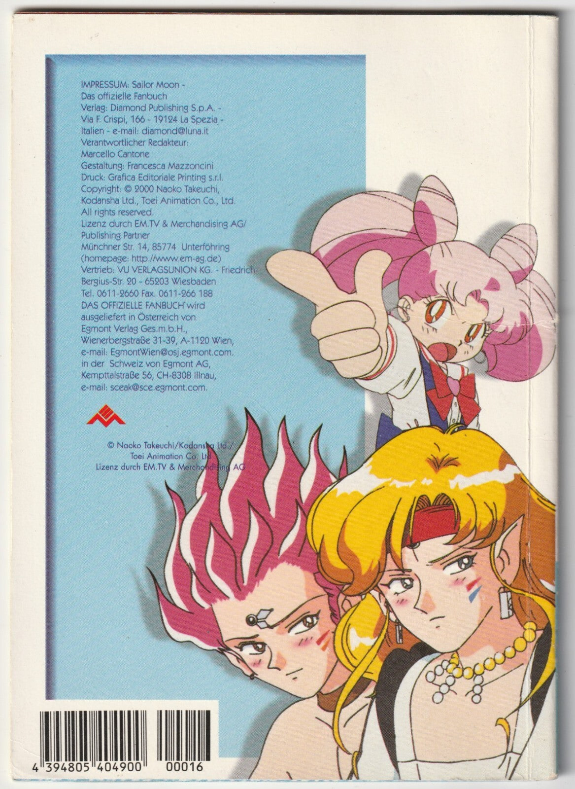 ✪ SAILOR MOON FANBUCH #16 Pegasus, Diamond/Toei 2000 TASCHENBUCH