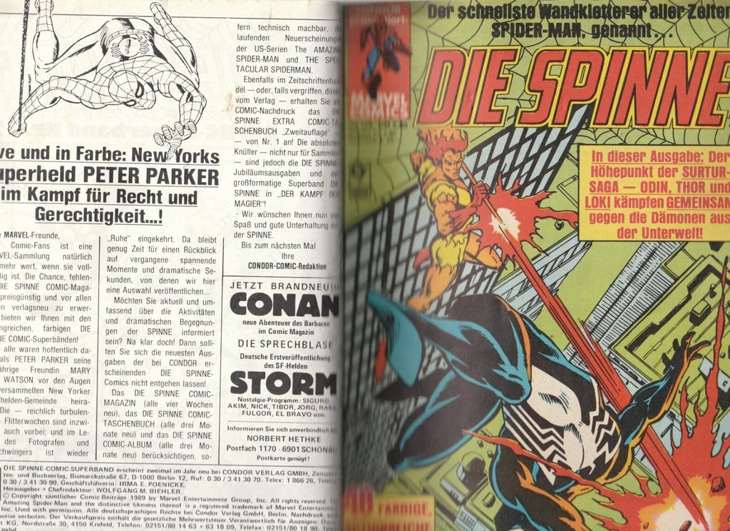 ✪ DIE SPINNE COMIC-SUPERBAND #12 (Hefte 128+131), Condor/Marvel COMICHEFT Z2