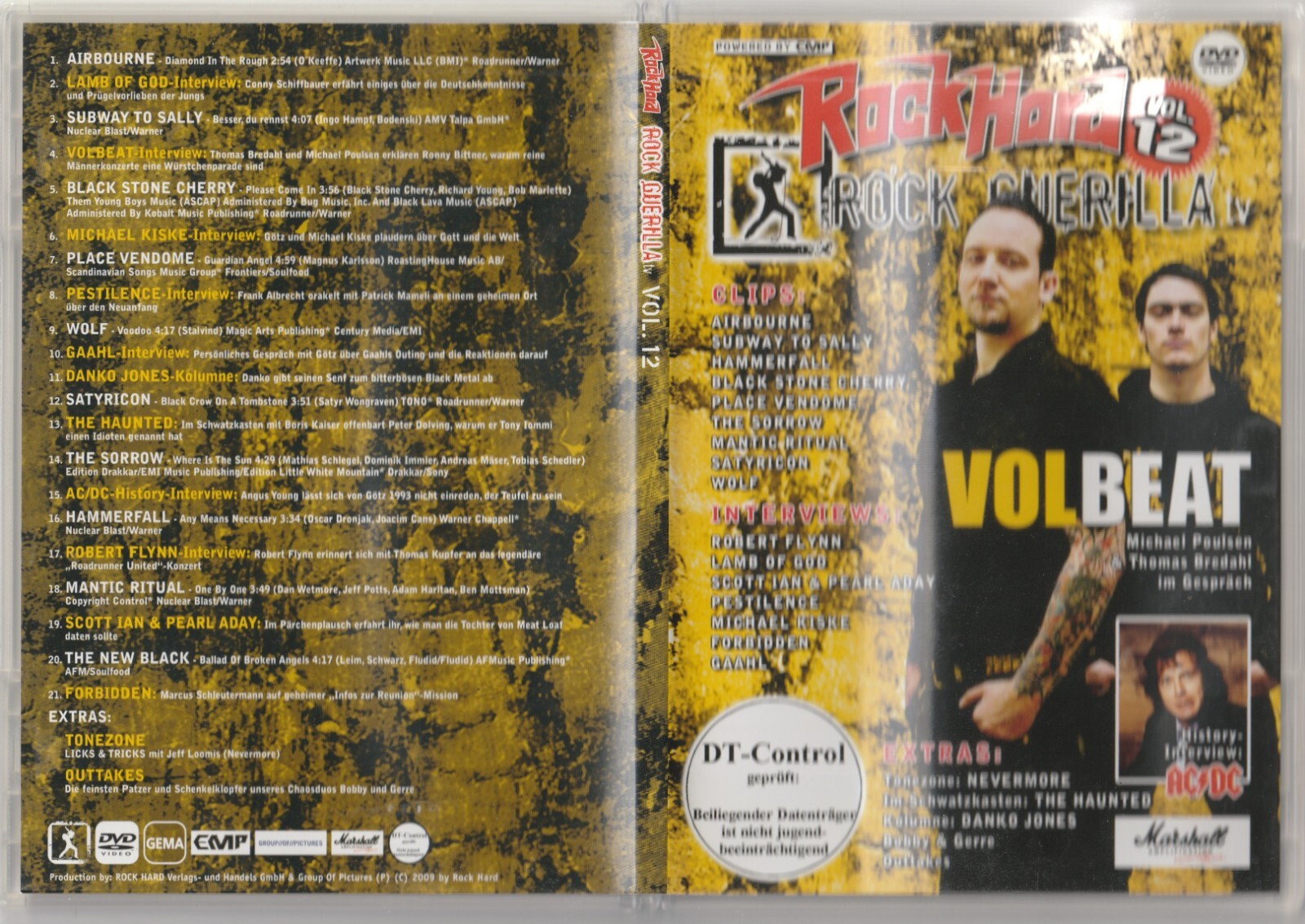 ✪ ROCK HARD ROCK GUERILLA TV #12 Volbeat, 2009 METAL-MAGAZIN DVD-BEILAGE NEUW.