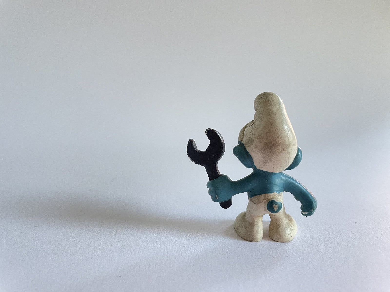 ✪ SCHLUMPF MIT SCHRAUBENSCHLÜSSEL, Schleich SPIELFIGUR GUT