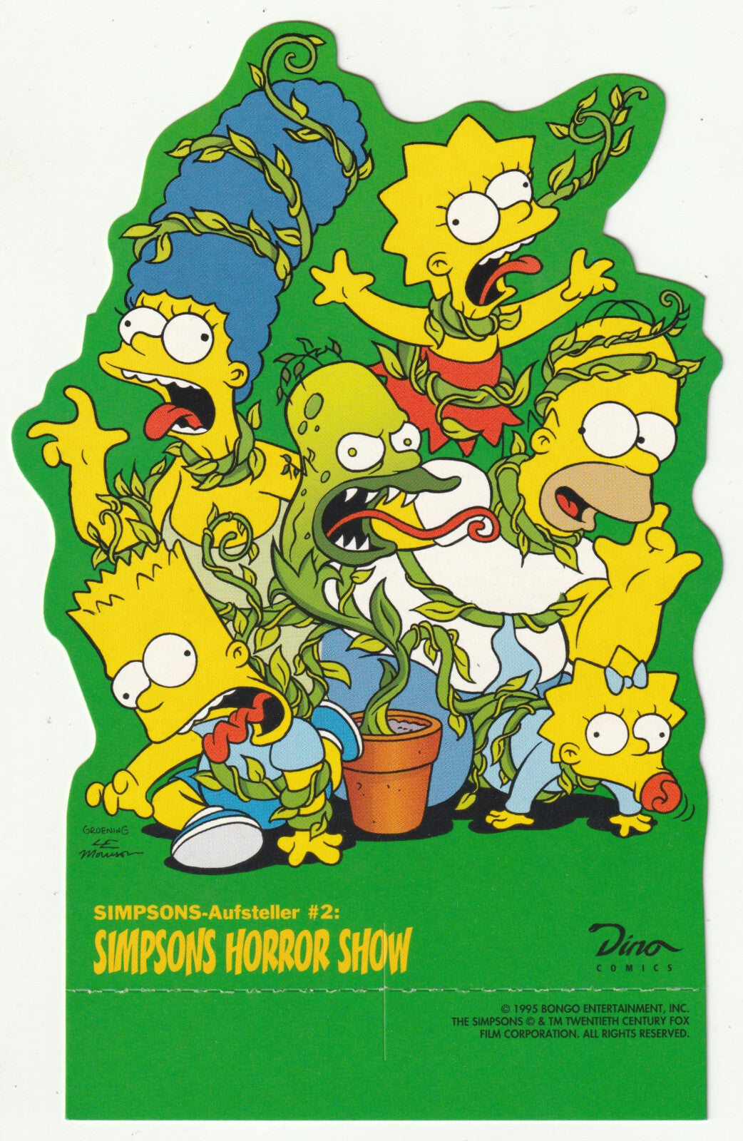 ✪ SIMPSONS-AUFSTELLER #2 Simpsons Horror Show, Dino/Bongo COMIC-PAPPAUFSTELLER