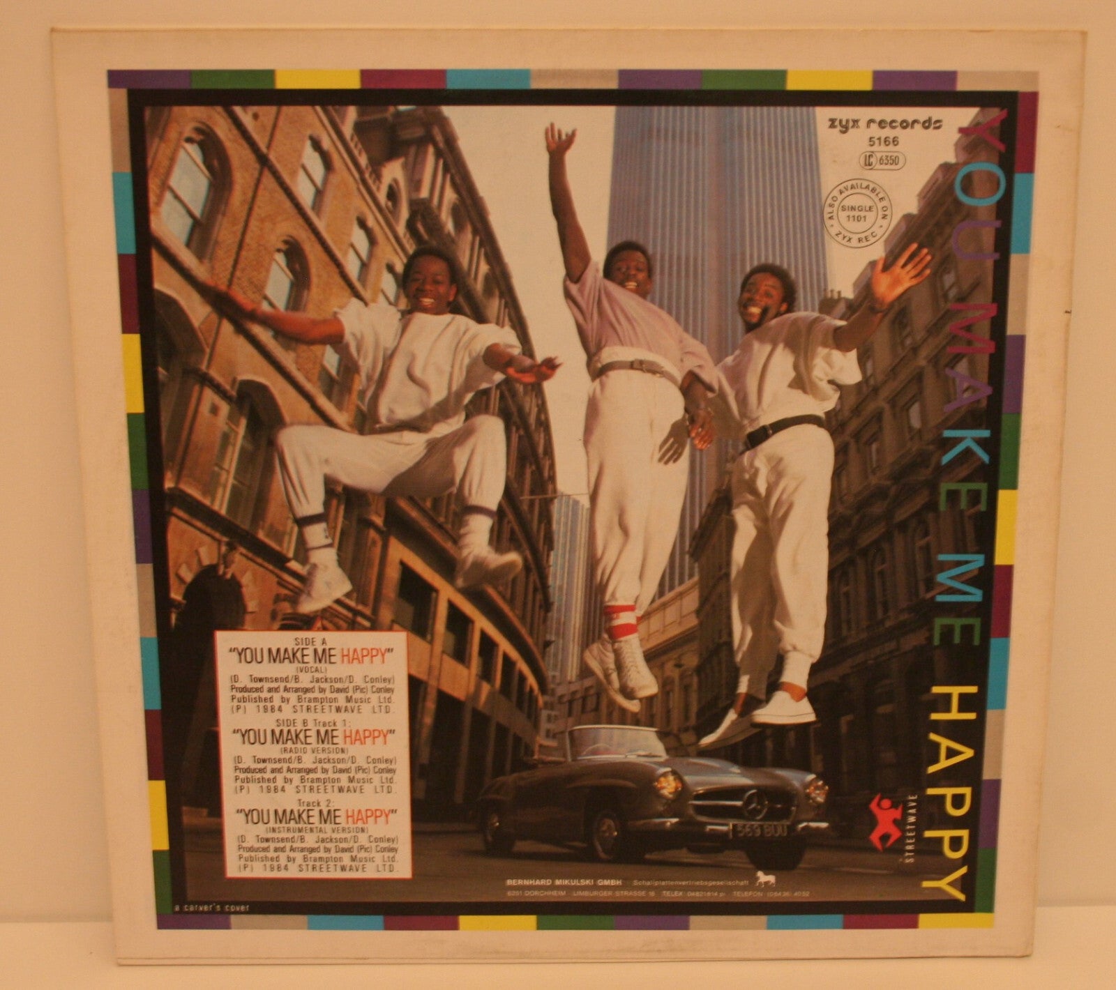 ✪ HI-TENSION - YOU MAKE ME HAPPY/RAT RACE, ZYX - 5166 VINYL MAXI-SINGLE VG+