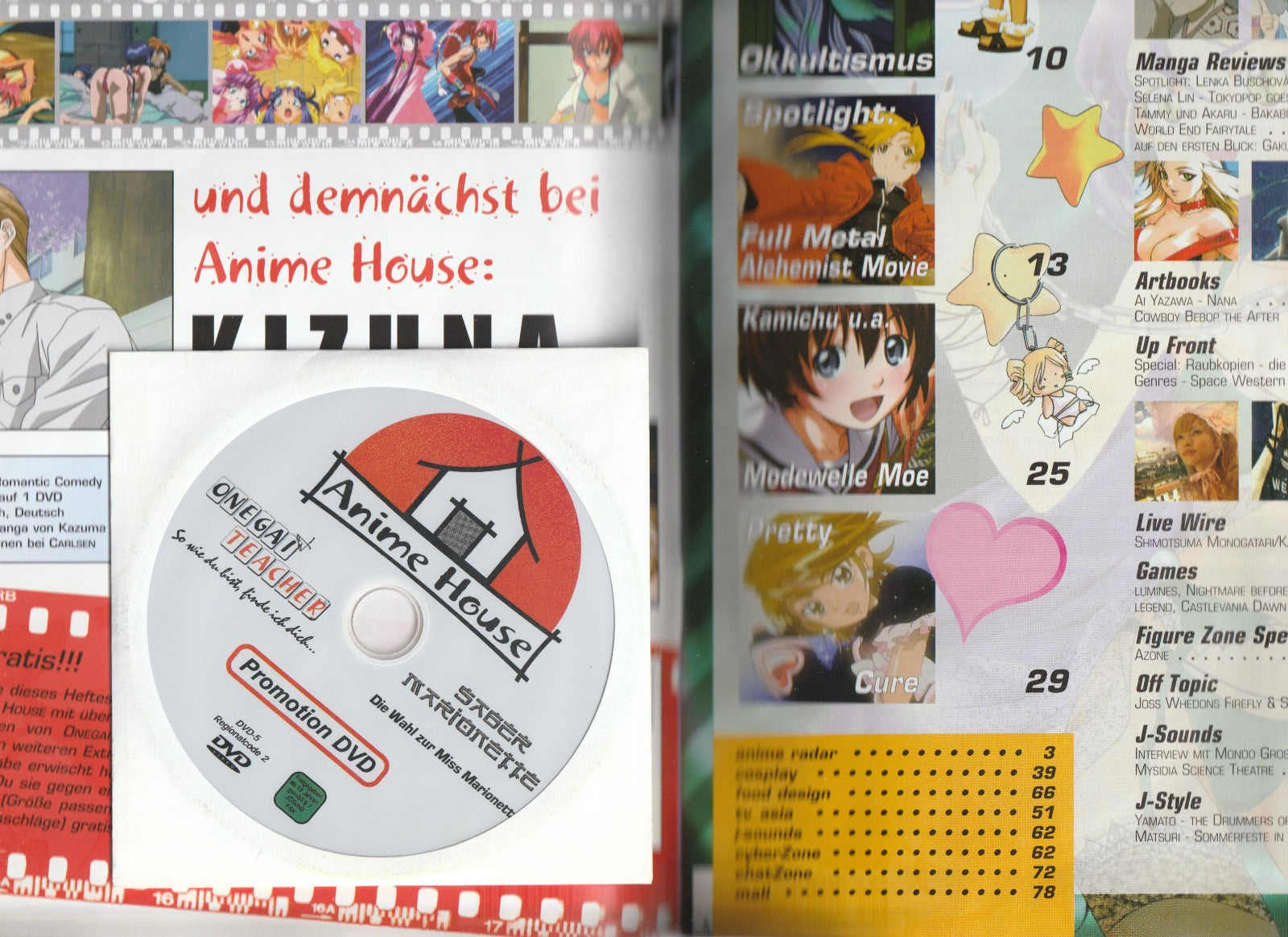 ✪ MANGASZENE #29 + DVD, MangasZene MANGA & ANIME-MAGAZIN TOP Z1
