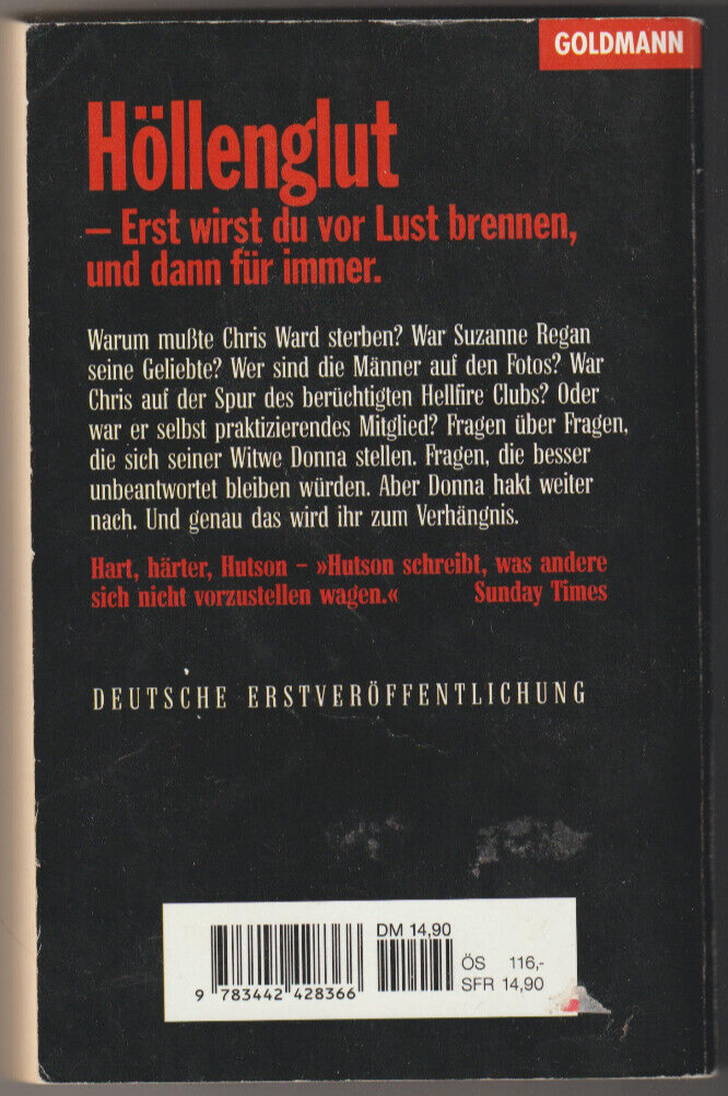 ✪ Shaun Hutson - Höllenglut, Goldmann 1994 | BUCH | HORROR ROMAN