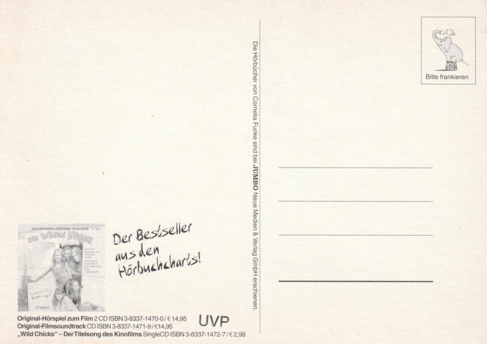 ✪ DIE WILDEN HÜHNER, Jumbo POSTKARTE/ANSICHTSKARTE