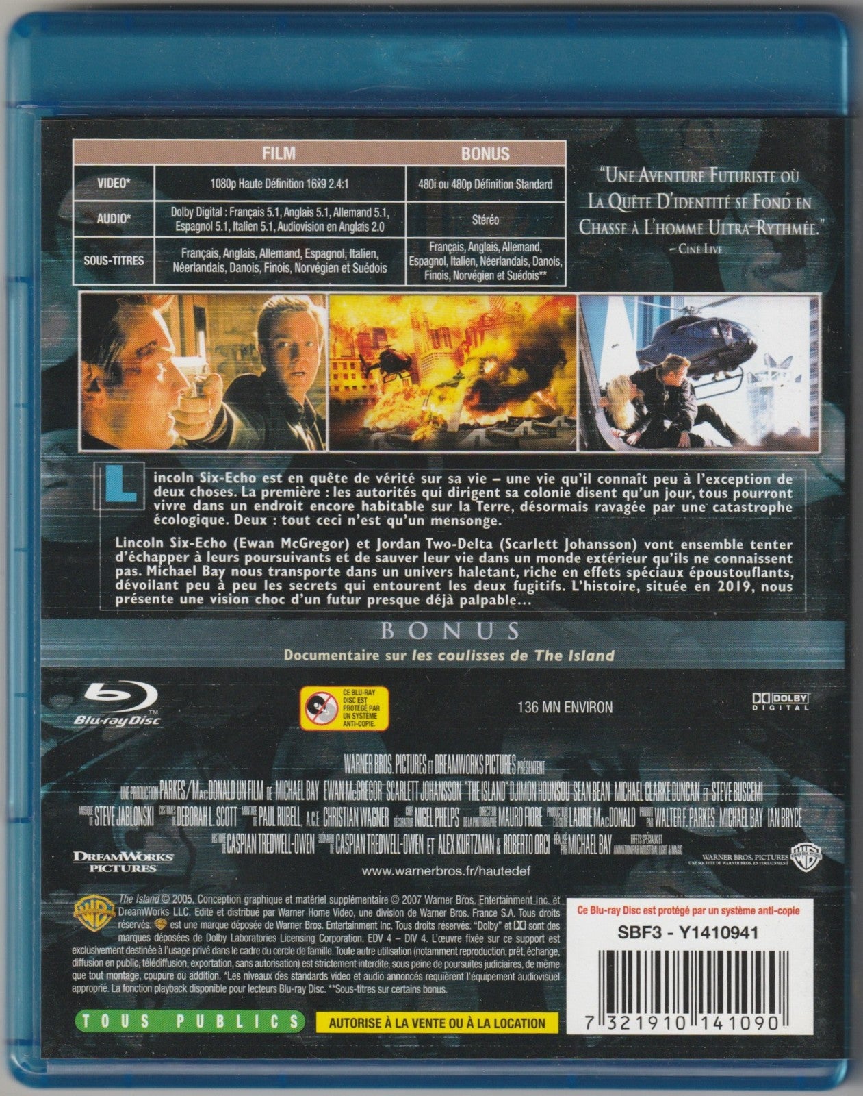 ✪ THE ISLAND, Warner Bros. 2007 BLU-RAY NEUW TOP