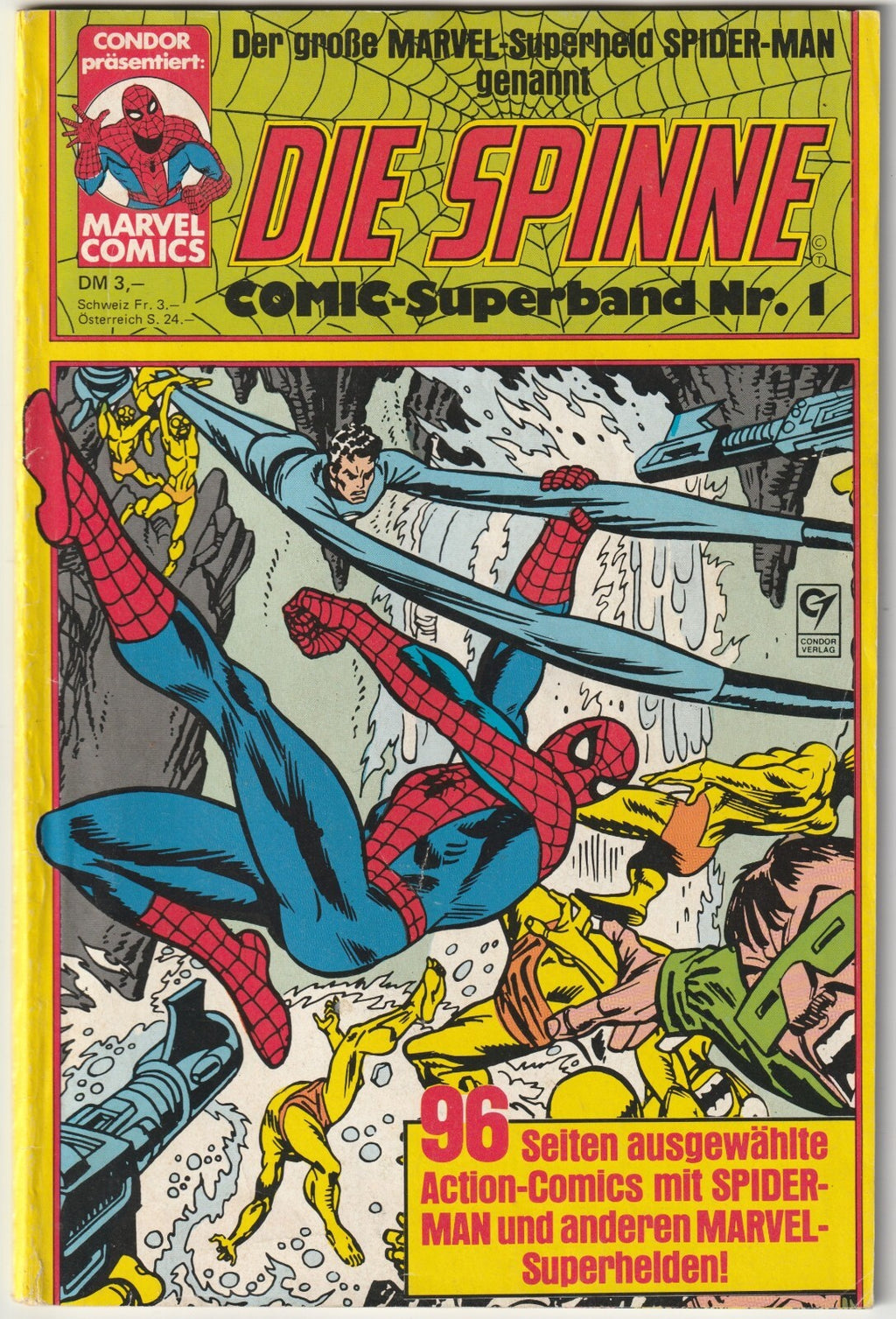 ✪ DIE SPINNE COMIC-SUPERBAND #1 (Hefte 8+7+3), Condor/Marvel COMICHEFT Z1-