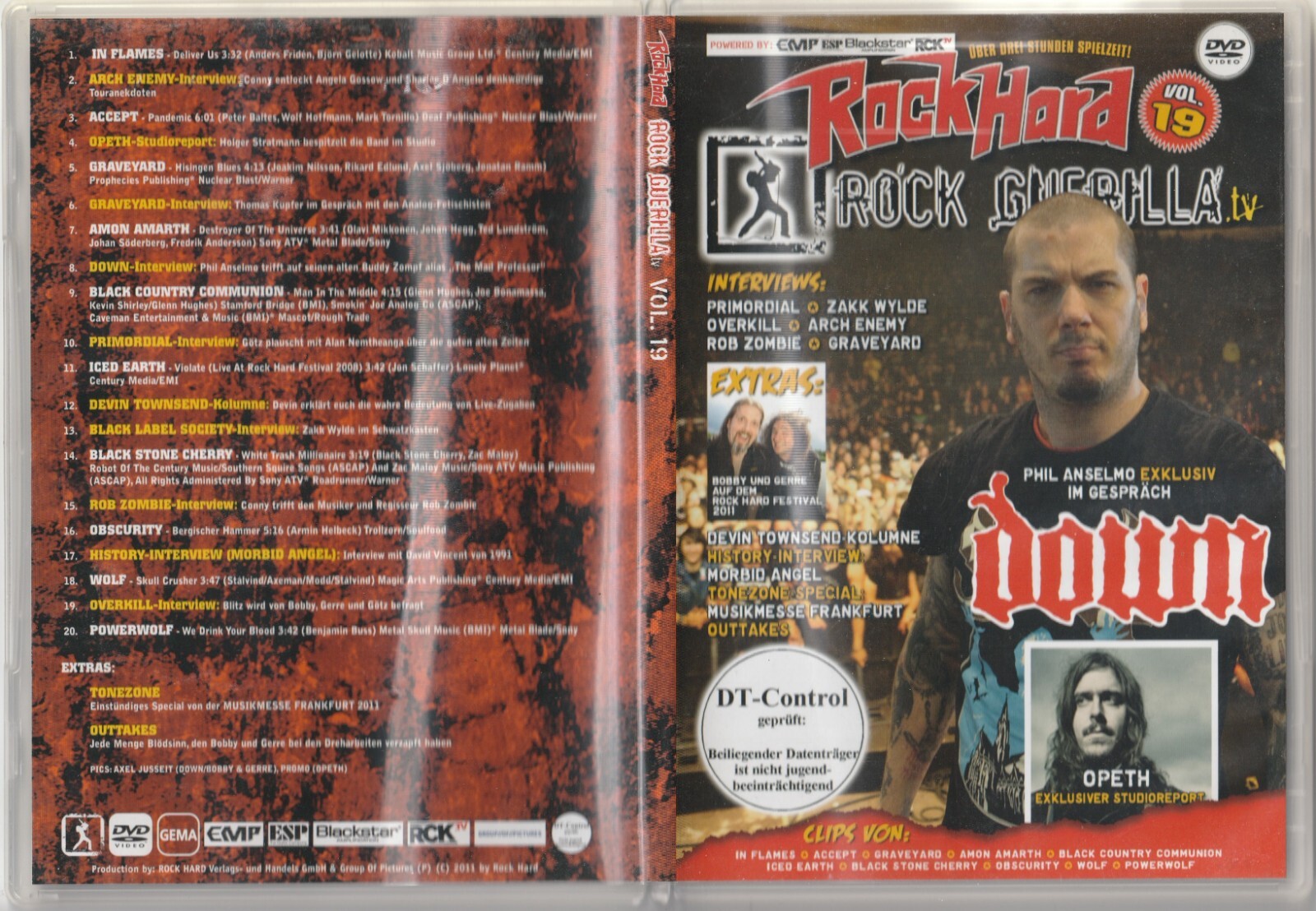 ✪ ROCK HARD ROCK GUERILLA TV #19 Down, 2011 METAL-MAGAZIN DVD-BEILAGE NEUW.