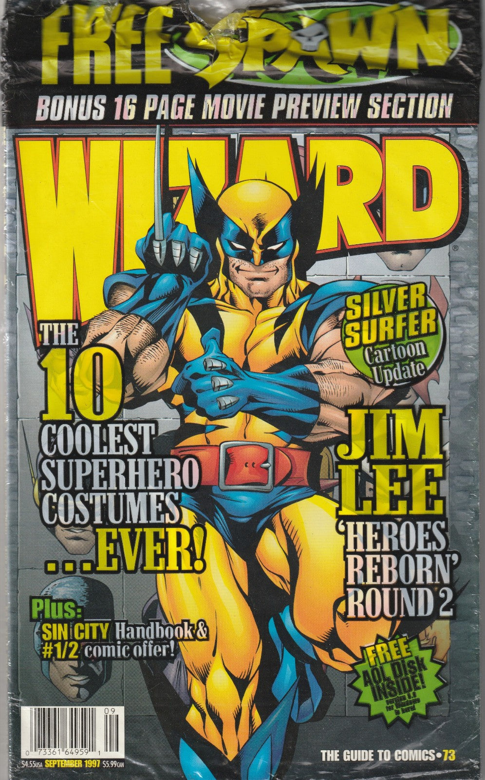 ✪ WIZARD #73/1997 + Poster, Trading-Card & CD US COMIC-MAGAZIN NEUW OVP TOP Z0-1