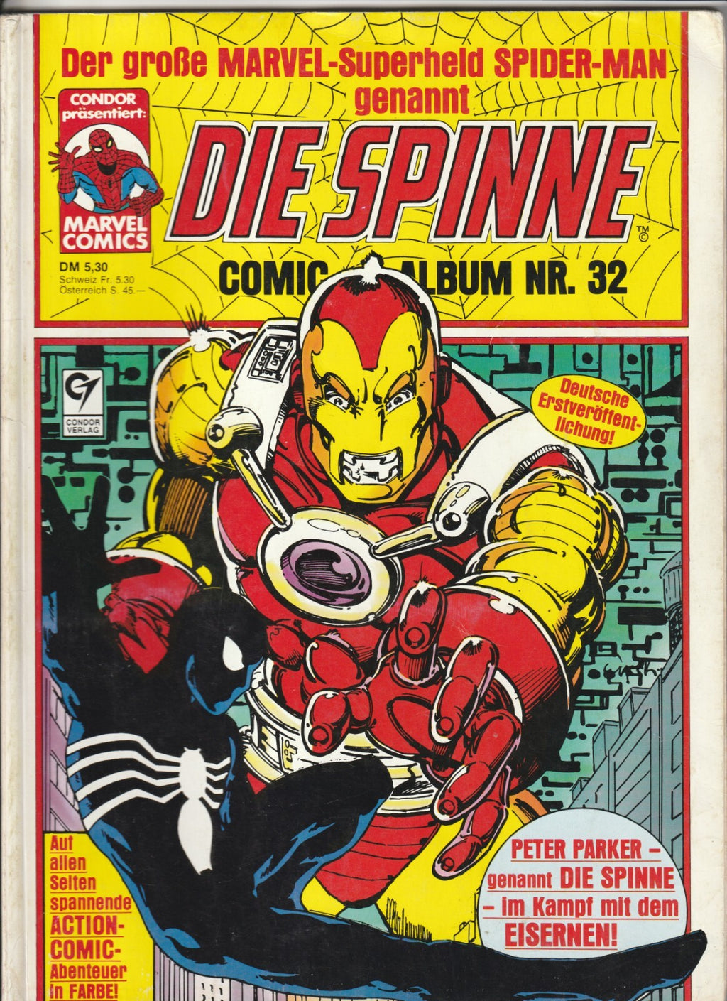 ✪ DIE SPINNE COMIC-ALBUM #32, Condor/Marvel Comics 1987 COMICALBUM Z2