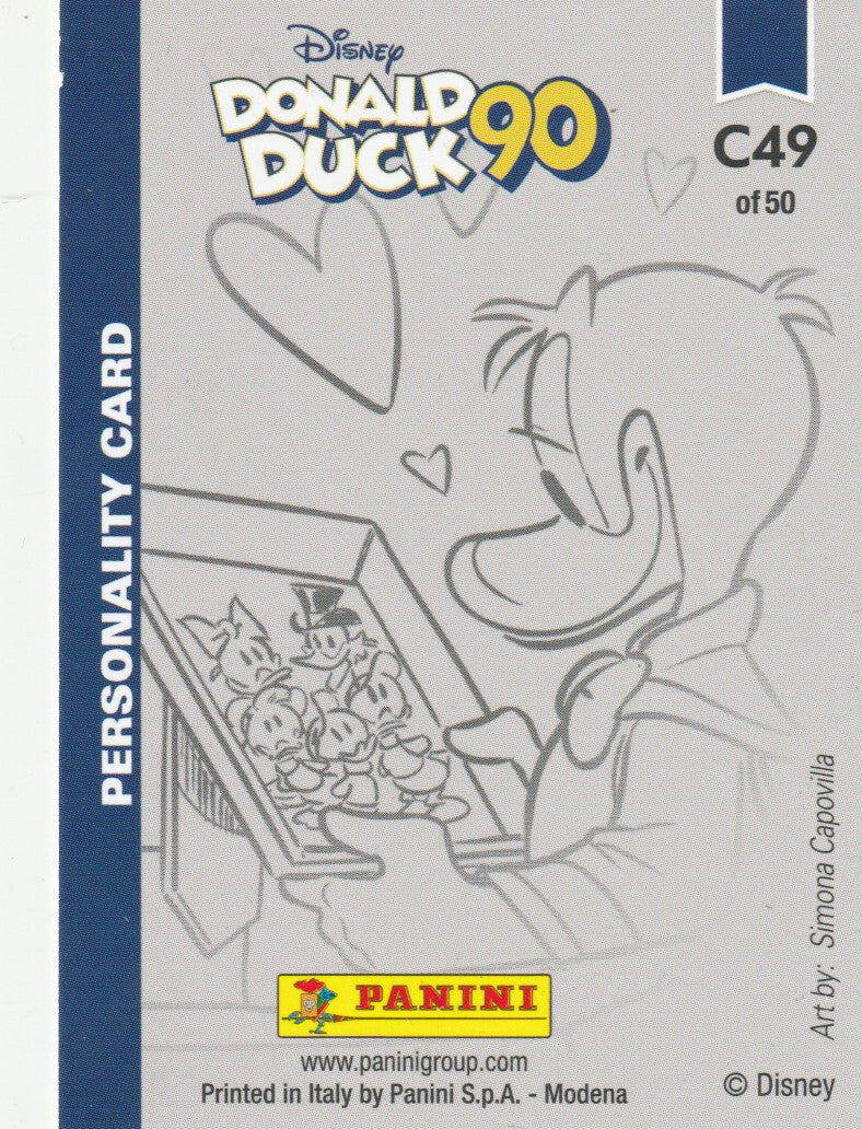 ✪ DONALD DUCK 90 #C49, Panini/Disney TRADING CARD NEU