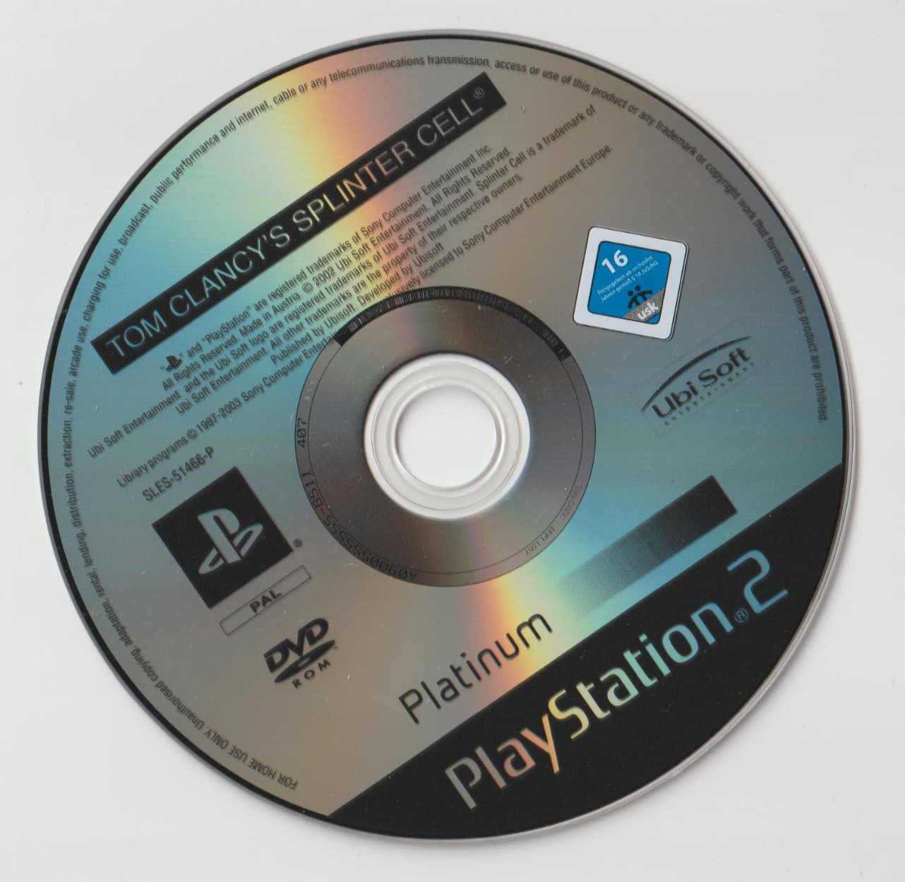 ✪ Tom Clancy´s Splinter Cell Platinum, Ubi Soft | PLAYSTATION 2 | PS2 | SEHR GUT