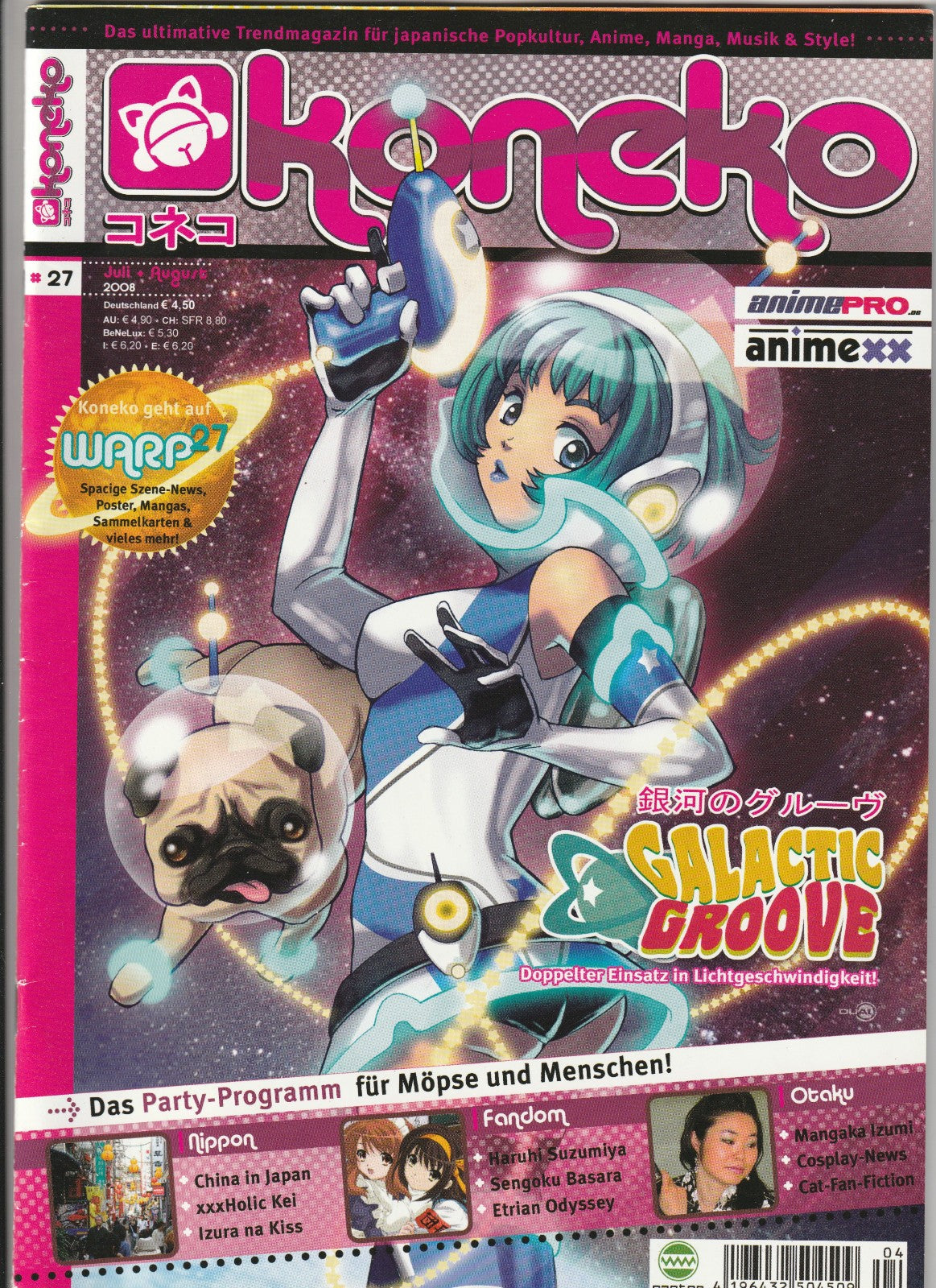 ✪ KONEKO #27/2008 Galactic Groove, Raptor MANGA & ANIME-MAGAZIN TOP Z1