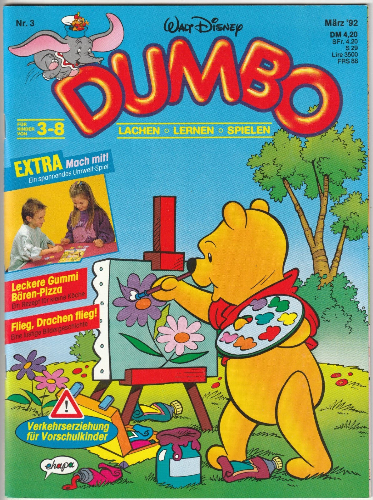 ✪ DUMBO Lernen mit Spass #3/1992 + Beilage, Ehapa/Disney MAGAZIN TOP Z0-1 NEUW.
