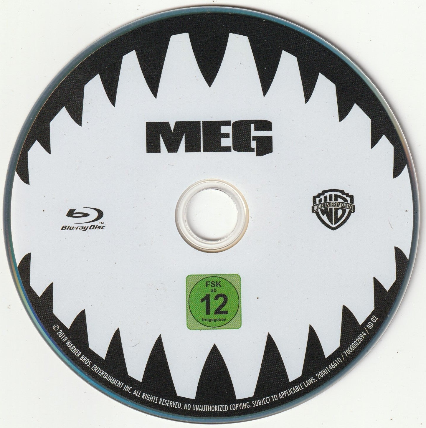 ✪ THE MEG, Warner Bros. 2018 2D & 3D DISC STEELBOOK BLU-RAY TOP SEHR GUT