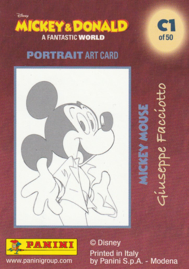 ✪ MICKEY & DONALD A FANTASTIC WORLD #C1, Panini/Disney TRADING CARD NEU