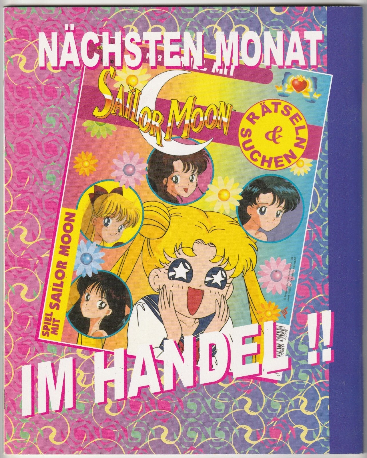 ✪ SPIEL MIT SAILOR MOON #1 + Beilagen, Diamond 1998 MAGAZIN KOMPLETT TOP Z1