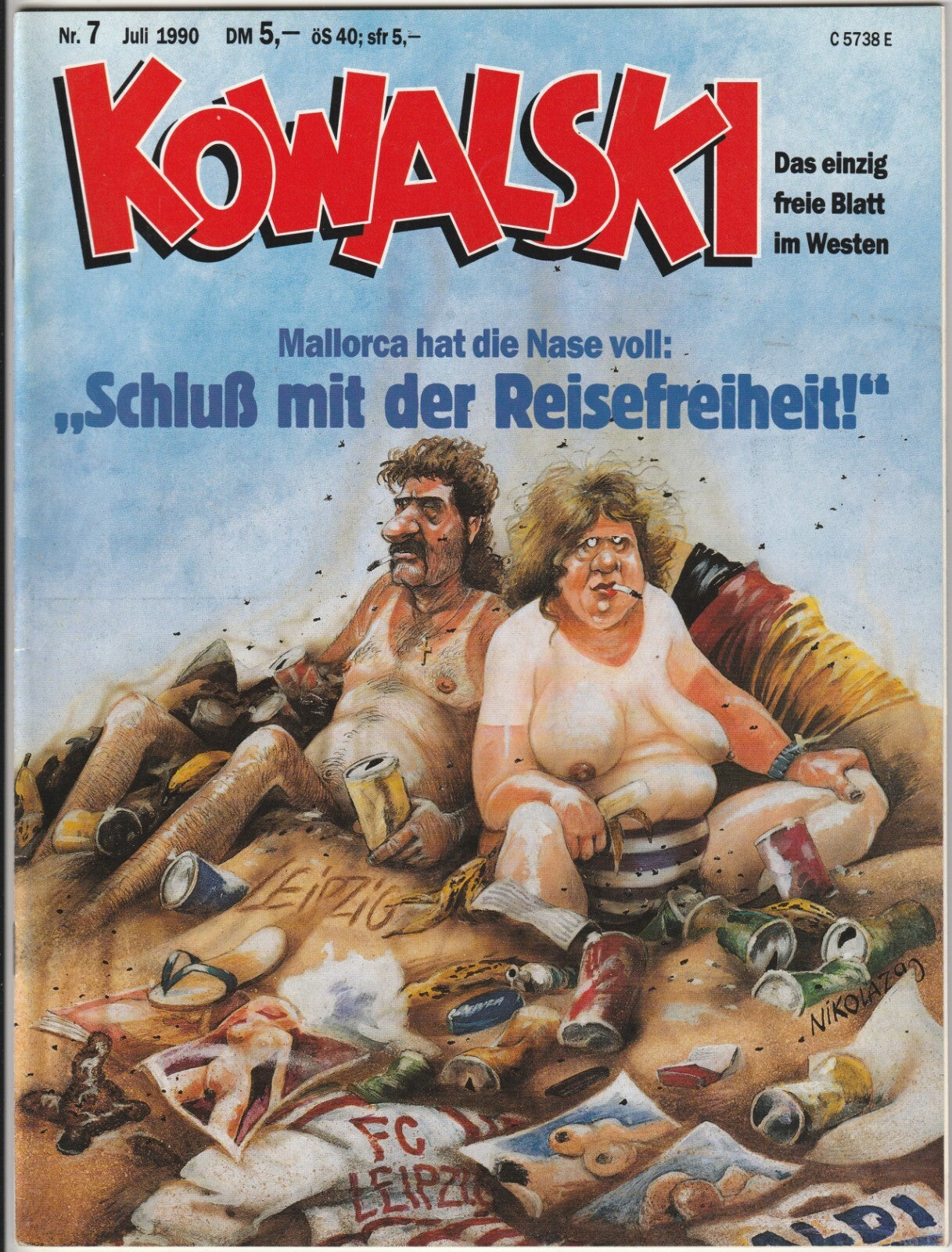 ✪ KOWALSKI #7/1990 Schluß mit der Reisefreiheit SATIRE-MAGAZIN