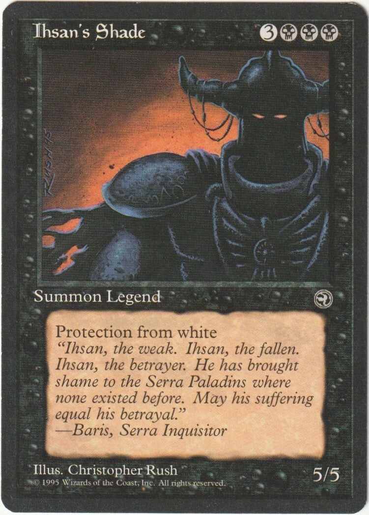 ✪ MAGIC The Gathering IHSAN´S SHADE Black Creature HML/EN 1995