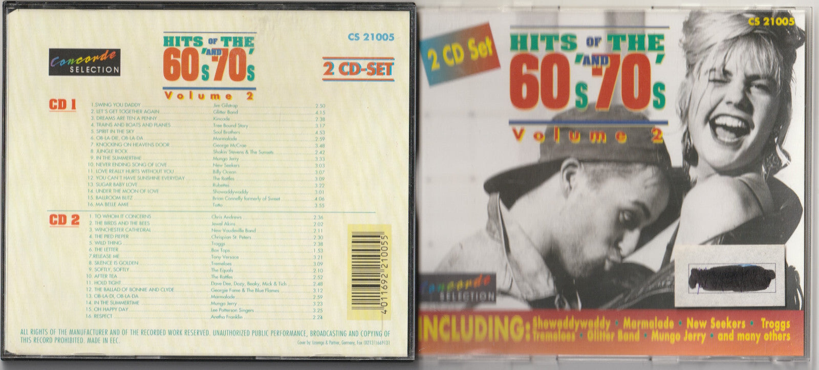 ✪ HITS OF THE 60´S & 70´S VOL 2, Concorde - CS 21005 CD NM/VG+