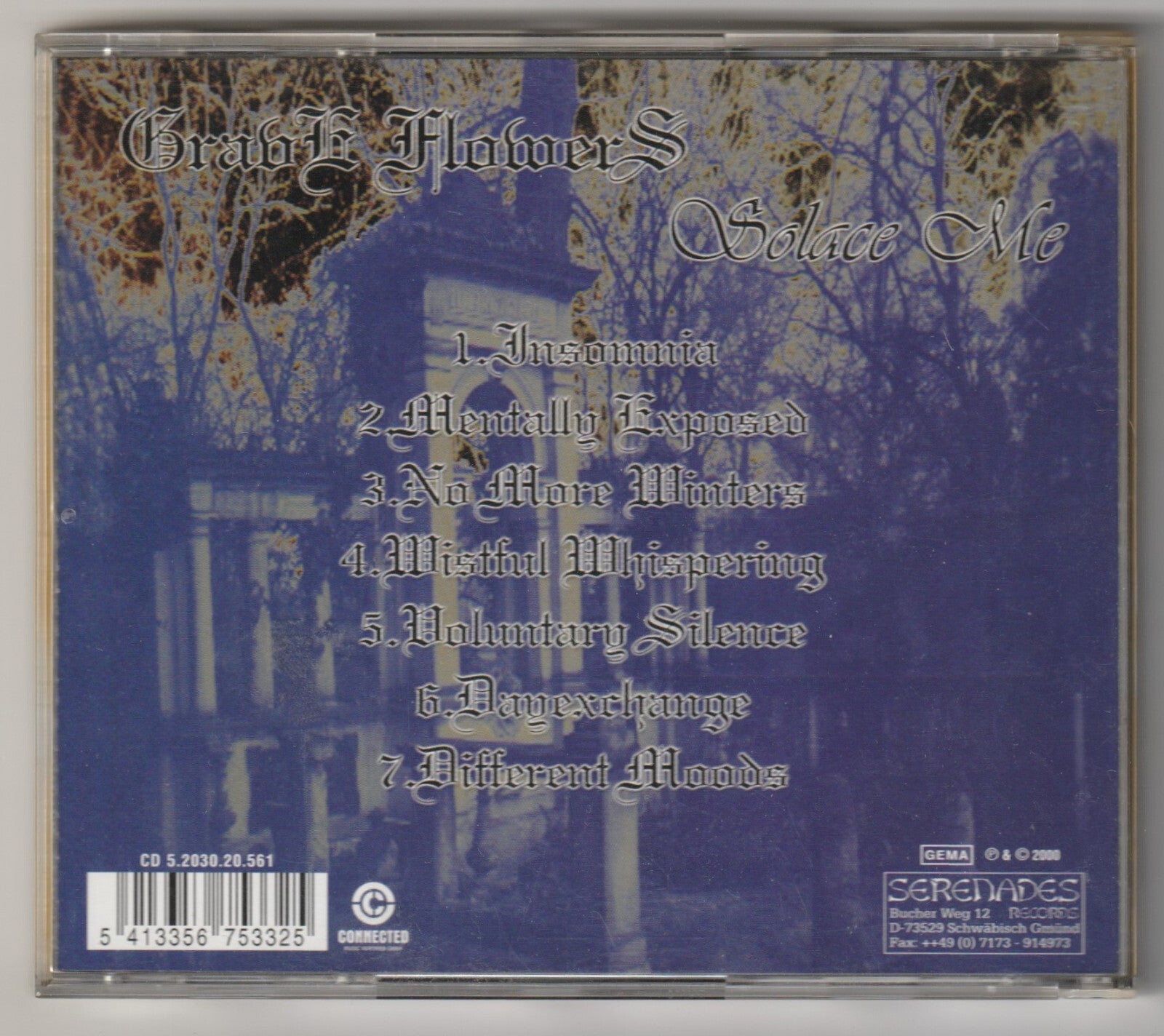 ✪ GRAVE FLOWERS - SOLACE ME, Serenades 2000 - CD 5.2030.20.561 CD NM TOP