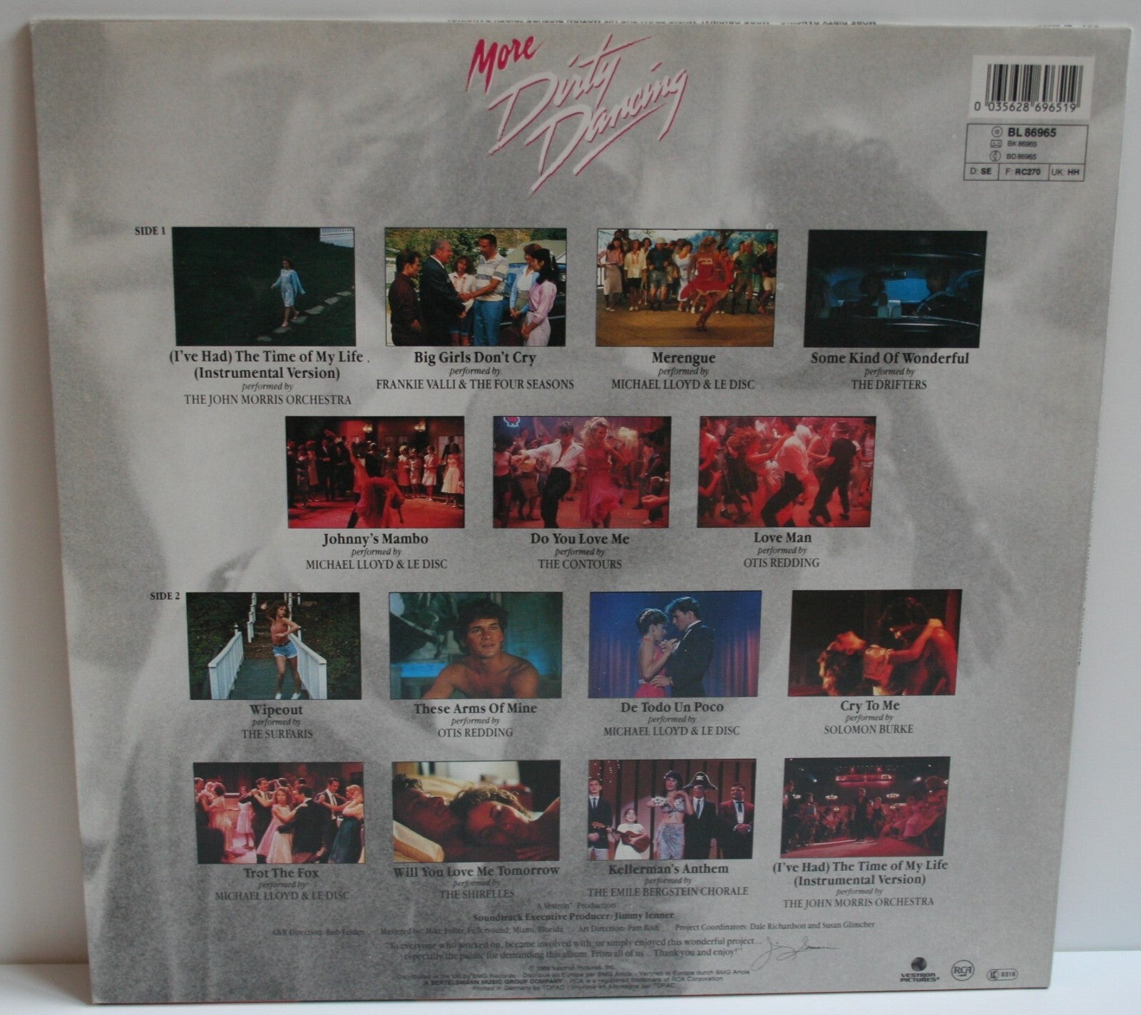 ✪ DIRTY DANCING - OST, BMG 1988 - BL 86965 VINYL LP SCHALLPLATTE VG+
