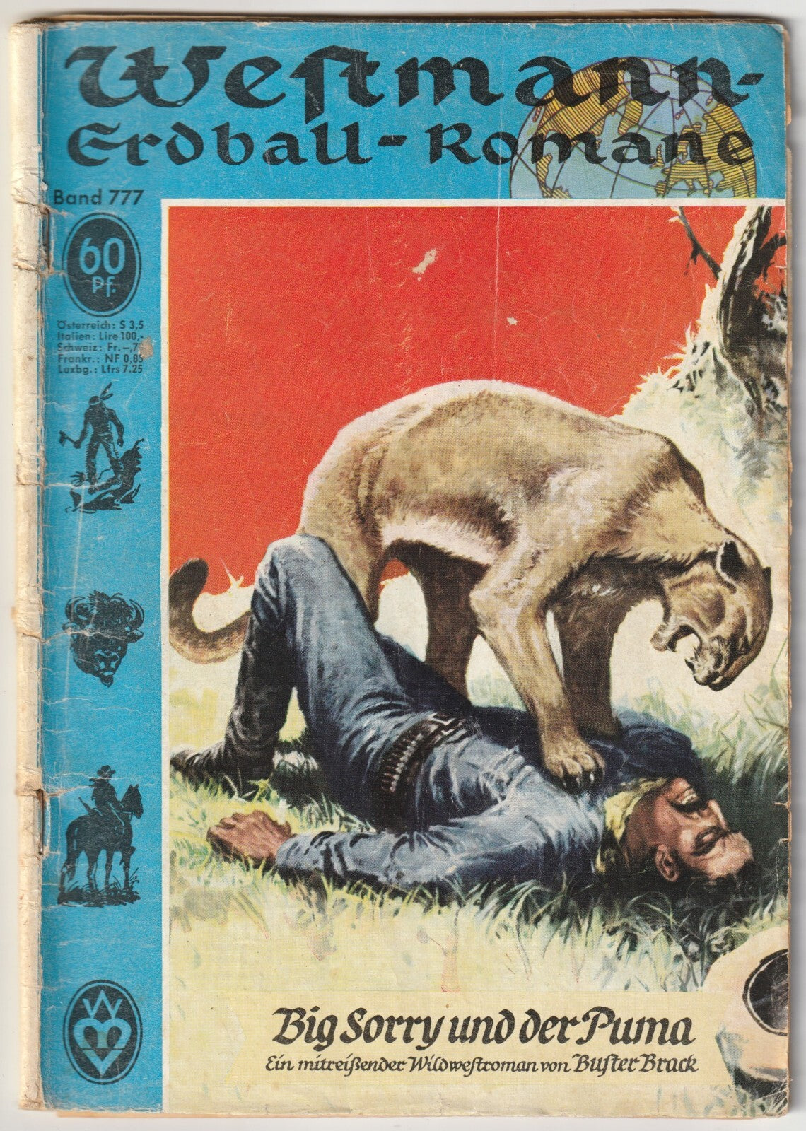 ✪ WESTMANN ERDBALL-ROMANE #777 Big Sorry und der Puma, Marken 1960 ROMANHEFT